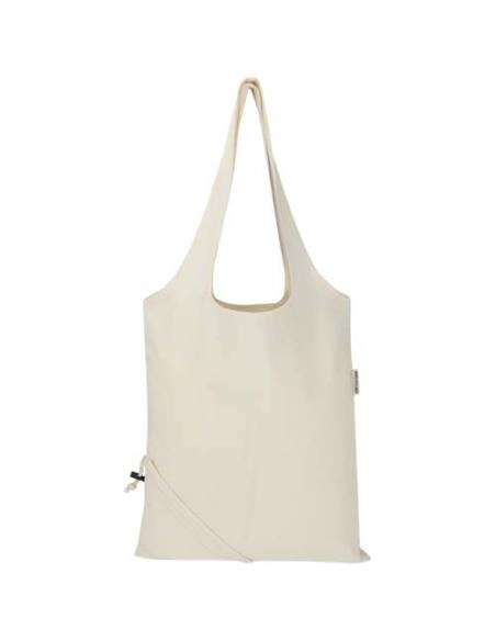 Bolsa de tela de algodón reciclada GRS «Madras Blend», 140 g/m², plegable, 7 l N60508021