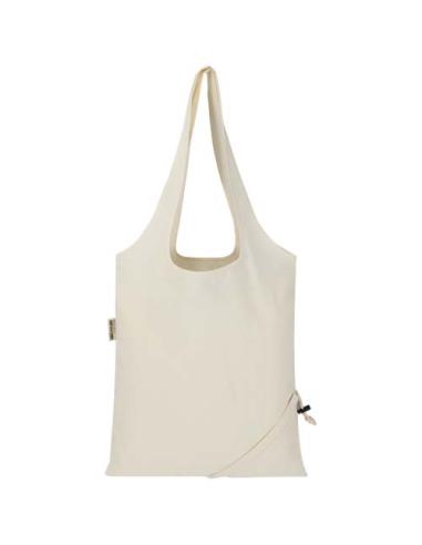 Bolsa de tela de algodón reciclada GRS «Madras Blend», 140 g/m², plegable, 7 l N60508021