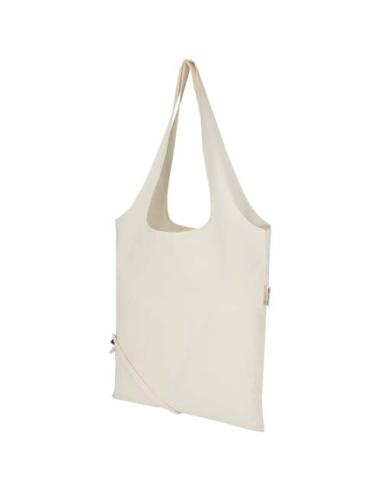 Bolsa de tela de algodón reciclada GRS «Madras Blend», 140 g/m², plegable, 7 l N60508021