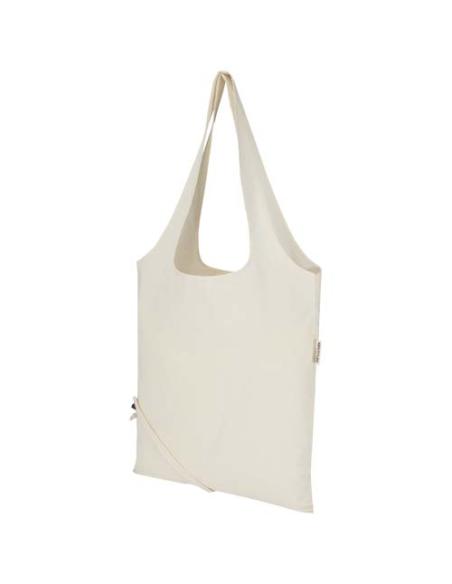 Bolsa de tela de algodón reciclada GRS «Madras Blend», 140 g/m², plegable, 7 l N60508021
