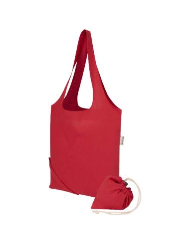 Bolsa de tela de algodón reciclada GRS «Madras Blend», 140 g/m², plegable, 7 l N12508021