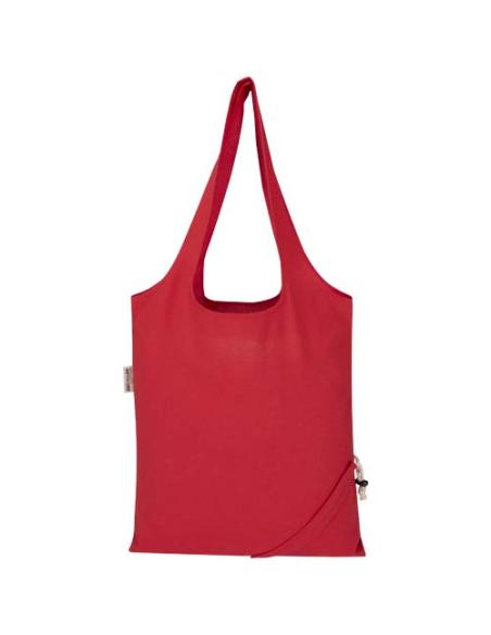 Bolsa de tela de algodón reciclada GRS «Madras Blend», 140 g/m², plegable, 7 l N12508021