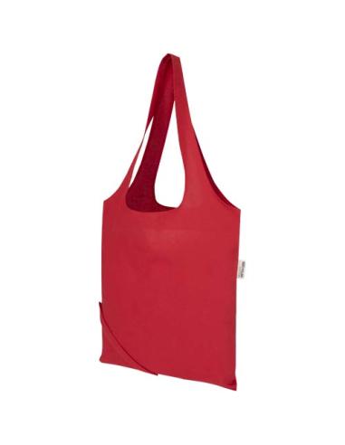 Bolsa de tela de algodón reciclada GRS «Madras Blend», 140 g/m², plegable, 7 l N12508021