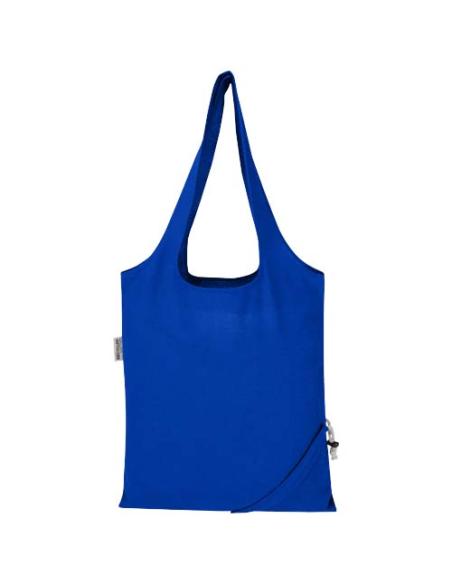 Bolsa de tela de algodón reciclada GRS «Madras Blend», 140 g/m², plegable, 7 l N35508021