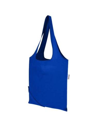 Bolsa de tela de algodón reciclada GRS «Madras Blend», 140 g/m², plegable, 7 l N35508021