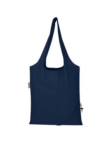 Bolsa de tela de algodón reciclada GRS «Madras Blend», 140 g/m², plegable, 7 l N55508021