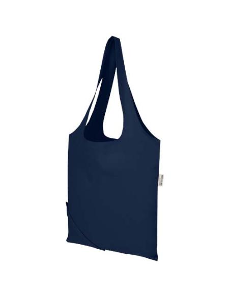 Bolsa de tela de algodón reciclada GRS «Madras Blend», 140 g/m², plegable, 7 l N55508021