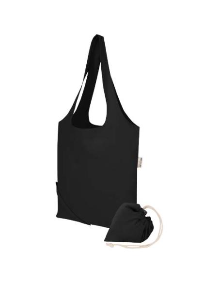 Bolsa de tela de algodón reciclada GRS «Madras Blend», 140 g/m², plegable, 7 l N09508021