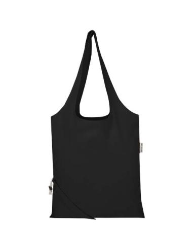 Bolsa de tela de algodón reciclada GRS «Madras Blend», 140 g/m², plegable, 7 l N09508021