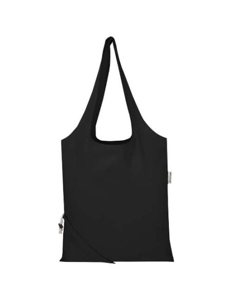 Bolsa de tela de algodón reciclada GRS «Madras Blend», 140 g/m², plegable, 7 l N09508021