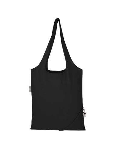 Bolsa de tela de algodón reciclada GRS «Madras Blend», 140 g/m², plegable, 7 l N09508021