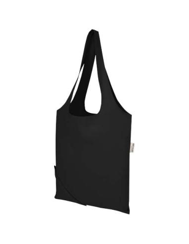 Bolsa de tela de algodón reciclada GRS «Madras Blend», 140 g/m², plegable, 7 l N09508021