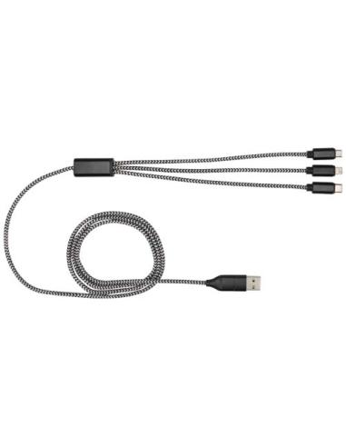 Cable de carga 5 en 1 de aluminio reciclado y RPET de Alphecca N09294421