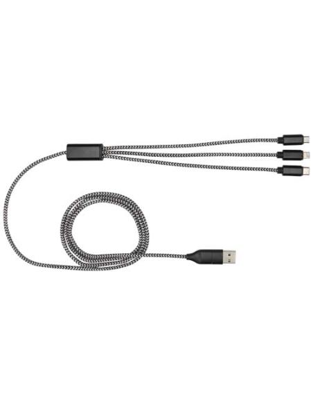 Cable de carga 5 en 1 de aluminio reciclado y RPET de Alphecca N09294421
