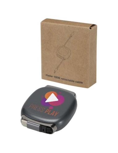 Cable retráctil Alphard de 100 W para CarPlay, de plástico reciclado, con 5 en 1 y carga PD N28694421