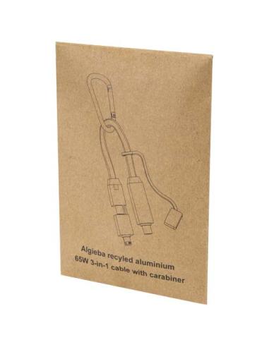 Cable de carga Algieba de 65 W, 5 en 1, de aluminio reciclado con mosquetón N09794421