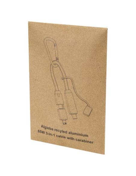 Cable de carga Algieba de 65 W, 5 en 1, de aluminio reciclado con mosquetón N09794421