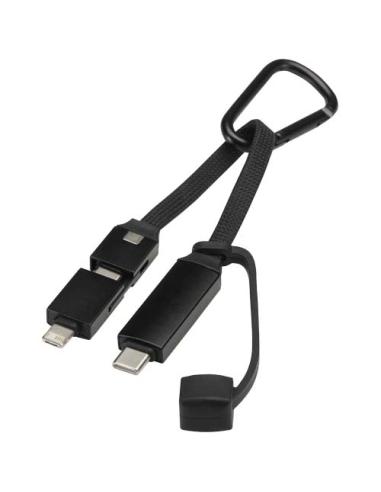 Cable de carga Algieba de 65 W, 5 en 1, de aluminio reciclado con mosquetón N09794421