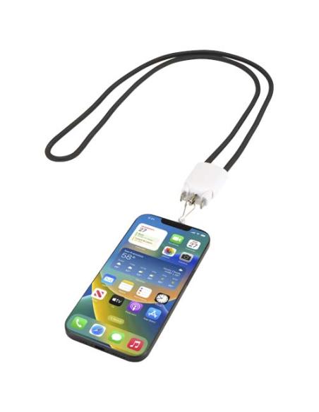Cable de carga con cordón de plástico reciclado Ion 65 W 5 en 1 N10325421