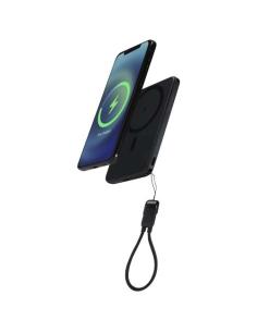 Batería externa magnética SMART de 5000 mAh fabricada con plástico reciclado y con cordón N09925421