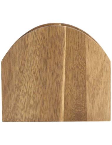 Servilletero de madera de acacia con un toque encantador N17115621