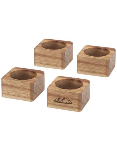 Portapañuelos de madera de acacia de Napora N17215621