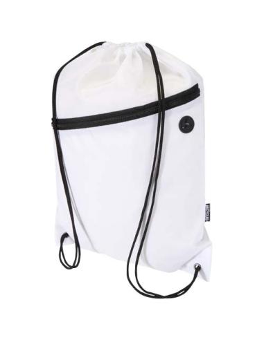 Bolsa con cordón Oriole de RPET con bolsillo frontal con cremallera, 5 l N10541031