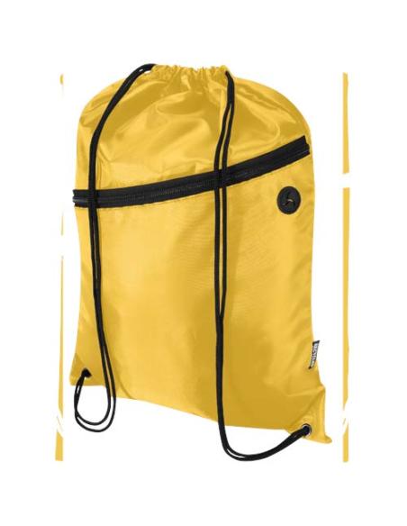 Bolsa con cordón Oriole de RPET con bolsillo frontal con cremallera, 5 l N11541031