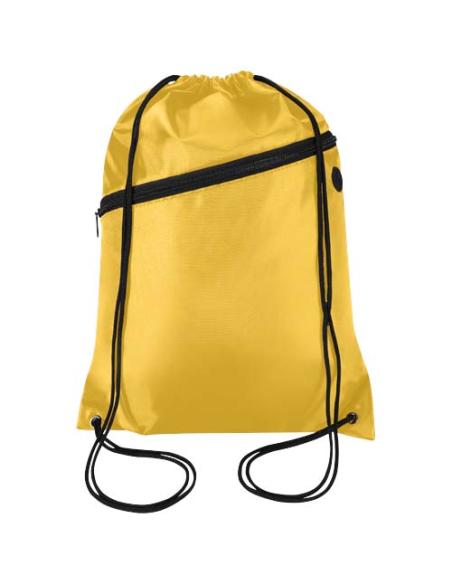 Bolsa con cordón Oriole de RPET con bolsillo frontal con cremallera, 5 l N11541031