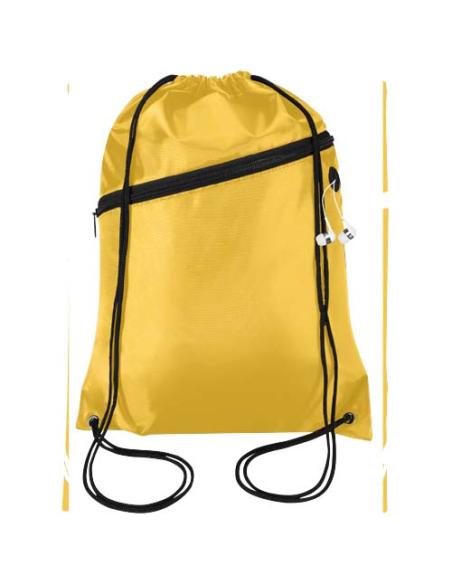 Bolsa con cordón Oriole de RPET con bolsillo frontal con cremallera, 5 l N11541031