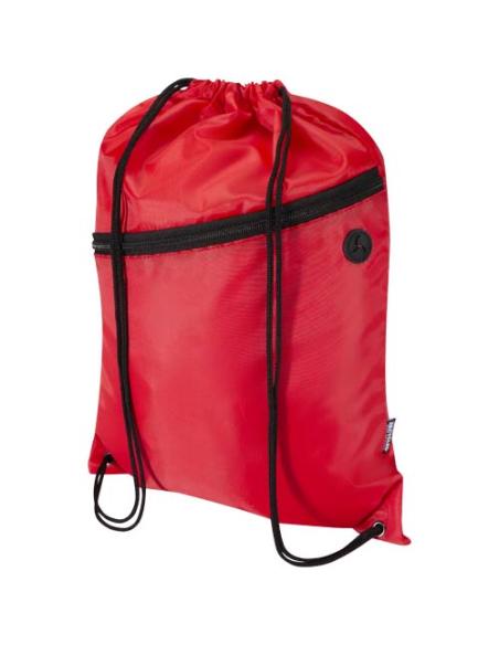 Bolsa con cordón Oriole de RPET con bolsillo frontal con cremallera, 5 l N12541031