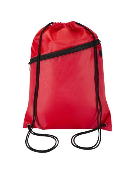 Bolsa con cordón Oriole de RPET con bolsillo frontal con cremallera, 5 l N12541031