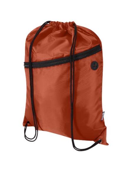 Bolsa con cordón Oriole de RPET con bolsillo frontal con cremallera, 5 l N23541031