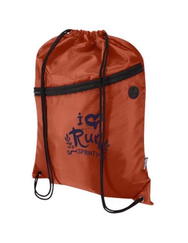 Bolsa con cordón Oriole de RPET con bolsillo frontal con cremallera, 5 l N23541031