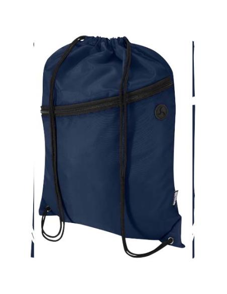 Bolsa con cordón Oriole de RPET con bolsillo frontal con cremallera, 5 l N55541031