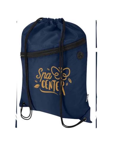 Bolsa con cordón Oriole de RPET con bolsillo frontal con cremallera, 5 l N55541031