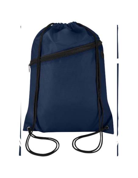 Bolsa con cordón Oriole de RPET con bolsillo frontal con cremallera, 5 l N55541031