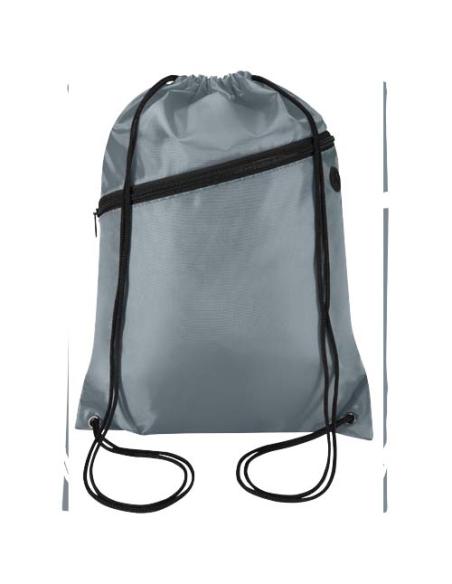 Bolsa con cordón Oriole de RPET con bolsillo frontal con cremallera, 5 l N28541031