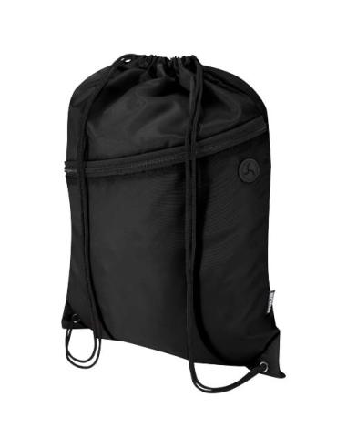 Bolsa con cordón Oriole de RPET con bolsillo frontal con cremallera, 5 l N09541031