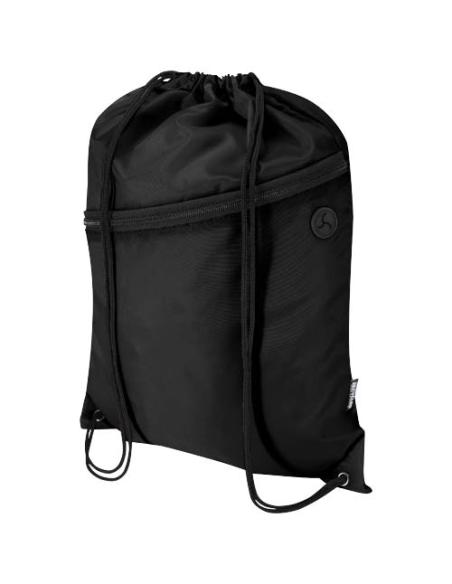 Bolsa con cordón Oriole de RPET con bolsillo frontal con cremallera, 5 l N09541031