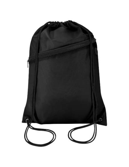 Bolsa con cordón Oriole de RPET con bolsillo frontal con cremallera, 5 l N09541031