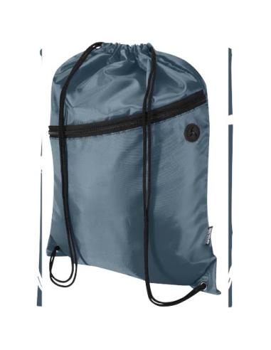 Bolsa con cordón Oriole de RPET con bolsillo frontal con cremallera, 5 l N19541031