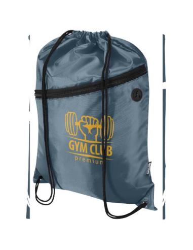 Bolsa con cordón Oriole de RPET con bolsillo frontal con cremallera, 5 l N19541031