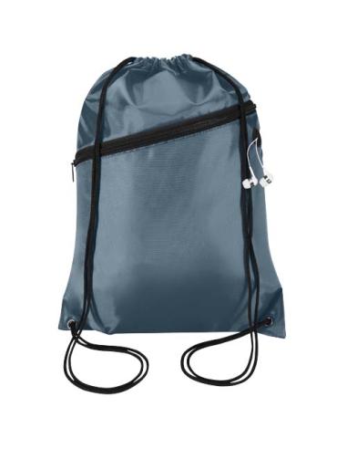 Bolsa con cordón Oriole de RPET con bolsillo frontal con cremallera, 5 l N19541031