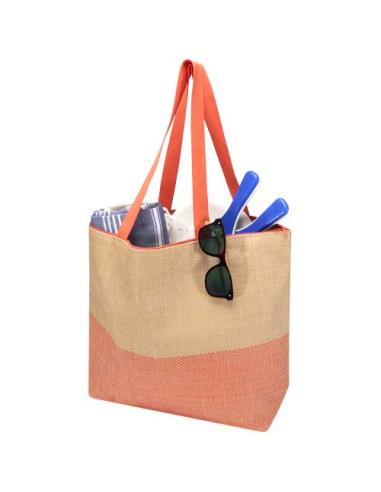 Bolso tote grande de papel de paja Rhythm con cremallera, 21 l N23651031