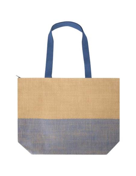 Bolso tote grande de papel de paja Rhythm con cremallera, 21 l N15651031