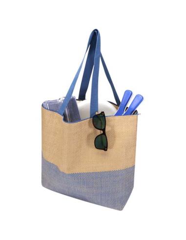 Bolso tote grande de papel de paja Rhythm con cremallera, 21 l N15651031
