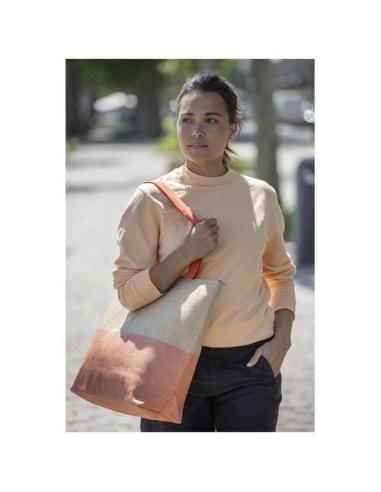 Bolso tote grande de papel de paja Rhythm con cremallera, 21 l N15651031