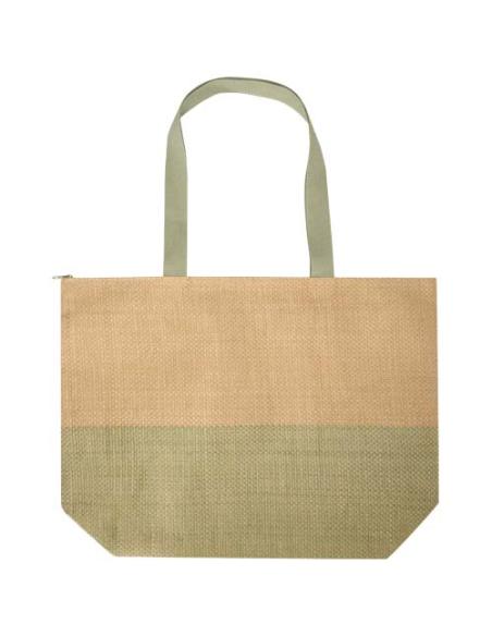 Bolso tote grande de papel de paja Rhythm con cremallera, 21 l N46651031