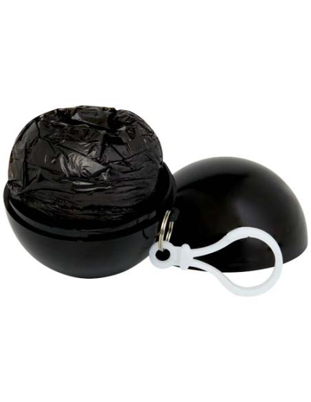 Poncho antiniebla en un envase redondo de plástico con mosquetón N09461031